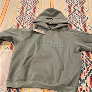 Fear of God Essentials Hoodie in Sage Green